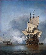 VELDE, Willem van de, the Younger The pendants The cannon shot and The gust in the collection of the Rijksmuseum Amsterdam china oil painting reproduction